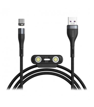 کابل مگنتی سه سر باسئوس مدل Zinc Magnetic MLC CA1T3-BG1 طول 1 متر