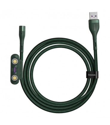 کابل مگنتی سه سر باسئوس مدل Zinc Magnetic MLC CA1T3-BG1 طول 1 متر