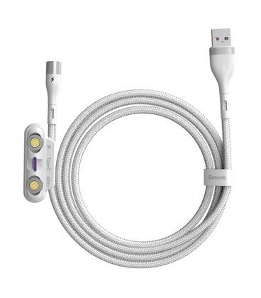 کابل مگنتی سه سر باسئوس مدل Zinc Magnetic MLC CA1T3-BG1 طول 1 متر