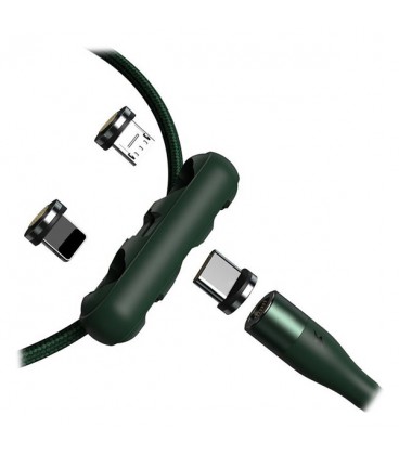 کابل مگنتی سه سر باسئوس مدل Zinc Magnetic MLC CA1T3-BG1 طول 1 متر