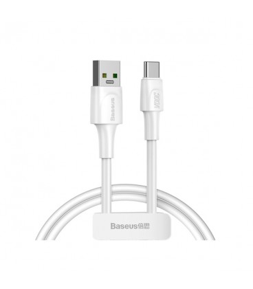 کابل Type C سوپر شارژ باسئوس مدل White CATSW-F01 VOOC Charge طول 1 متر