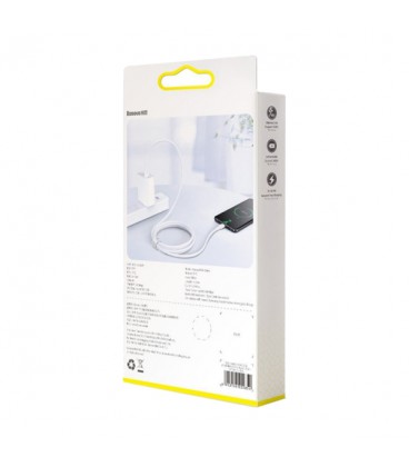 کابل Type C سوپر شارژ باسئوس مدل White CATSW-F01 VOOC Charge طول 1 متر