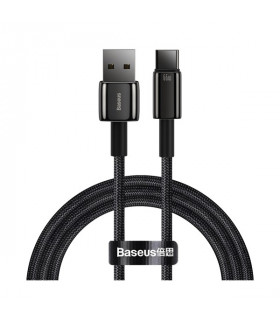 کابل Type C فست شارژ باسئوس مدل Tungsten Gold CATWJ-B01 طول 1 متر