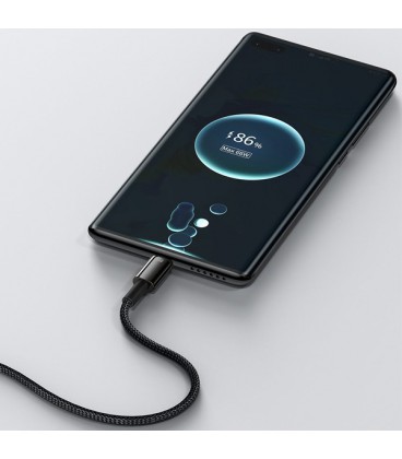 کابل Type C فست شارژ باسئوس مدل Tungsten Gold CATWJ-B01 طول 1 متر