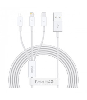 کابل سه سر باسئوس مدل Superior Fast Charging USB to M+L+C CAMLTYS-02 طول 1.5 متر