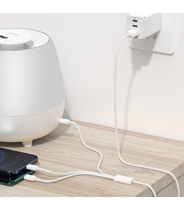 کابل سه سر باسئوس مدل Superior Fast Charging USB to M+L+C CAMLTYS-02 طول 1.5 متر