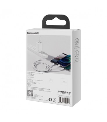 کابل سه سر باسئوس مدل Superior Fast Charging USB to M+L+C CAMLTYS-02 طول 1.5 متر