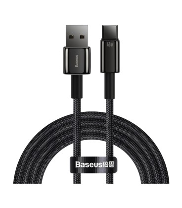 کابل Type C فست شارژ باسئوس مدل Tungsten Gold CATWJ-C01 طول 2 متر