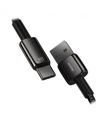 کابل Type C فست شارژ باسئوس مدل Tungsten Gold CATWJ-C01 طول 2 متر