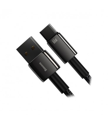 کابل Type C فست شارژ باسئوس مدل Tungsten Gold CATWJ-C01 طول 2 متر