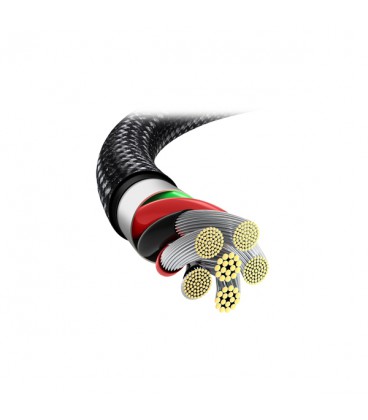 کابل Type C فست شارژ باسئوس مدل Tungsten Gold CATWJ-C01 طول 2 متر