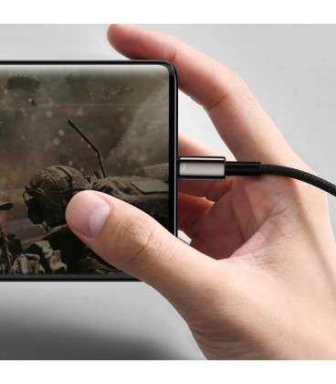 کابل Type C فست شارژ باسئوس مدل Tungsten Gold CATWJ-C01 طول 2 متر