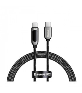 کابل Type C به Type C باسئوس مدل Display Fast Charging Data Cable CATSK-B01 طول 1 متر