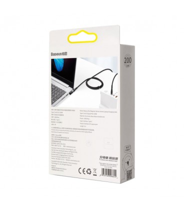 کابل مگنتی لپ تاپ لنوو باسئوس مدل Zinc Lenovo Type C to DC CATXC-U01 طول 2 متر