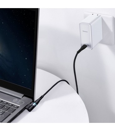 کابل مگنتی لپ تاپ لنوو باسئوس مدل Zinc Lenovo Type C to DC CATXC-U01 طول 2 متر