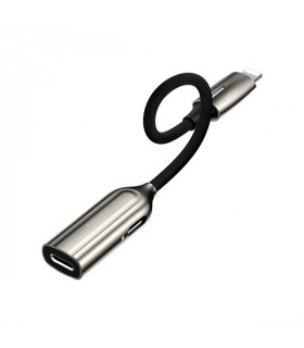 کابل تبدیل یک به دو لایتنینگ باسئوس مدل 2in1 iP Male to Dual iP Female Call55-0A