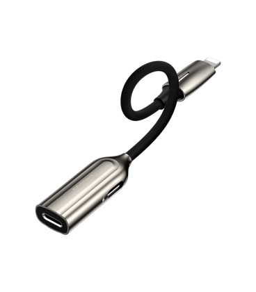 کابل تبدیل یک به دو لایتنینگ باسئوس مدل 2in1 iP Male to Dual iP Female Call55-0A