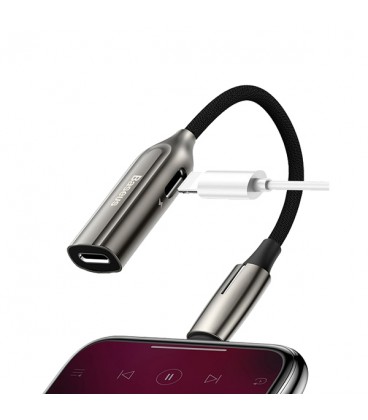 کابل تبدیل یک به دو لایتنینگ باسئوس مدل 2in1 iP Male to Dual iP Female Call55-0A