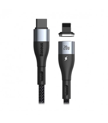 کابل مگنتی لایتنینگ باسئوس مدل Zinc Magnetic Type C to Lightning CATLXC-01 طول 1 متر