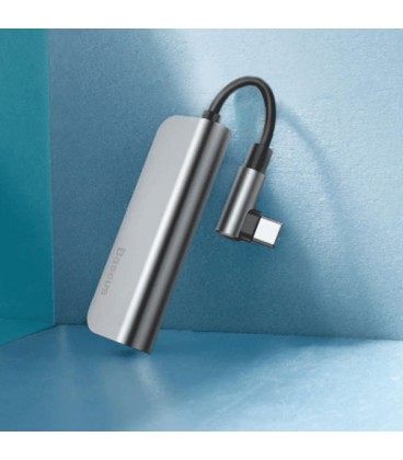 کابل تبدیل Type-C باسئوس اتصال همزمان هندزفری و شارژر مدل L53 PD Converter CATL53-01