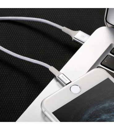 کابل لایتنینگ باسئوس مدل Shining Cable with Jet Metal CALSY-01 طول 1 متر