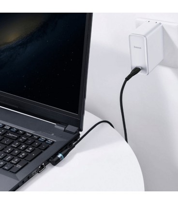 کابل مگنتی لپ تاپ لنوو باسئوس مدل Zinc Lenovo Type C to DC CATXC-X01 طول 2 متر