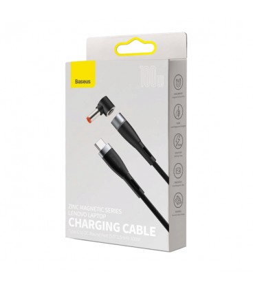 کابل مگنتی لپ تاپ لنوو باسئوس مدل Zinc Lenovo Type C to DC CATXC-Y01 طول 2 متر