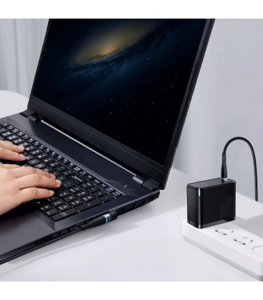 کابل مگنتی لپ تاپ لنوو باسئوس مدل Zinc Lenovo Type C to DC CATXC-Y01 طول 2 متر