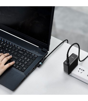 کابل مگنتی لپ تاپ لنوو باسئوس مدل Zinc Lenovo Type C to DC CATXC-Y01 طول 2 متر