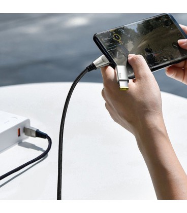 کابل Type C به DC / Type-C باسئوس مدل CA1T2-B01 Type-C to Type-C and DC 100W طول 2 متر