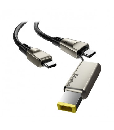 کابل Type C به DC / Type-C باسئوس مدل CA1T2-B01 Type-C to Type-C and DC 100W طول 2 متر