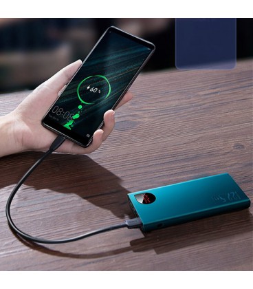 پاوربانک فست شارژ باسئوس مدل Adaman Metal Digital Display QC3.0 PPIMDA-B0A با ظرفيت 10000 ميلی آمپر ساعت