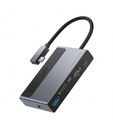 هاب 6 پورت باسئوس مدل Magic Multifunctional Type-C HUB With A Retractable Clip CAHUB-DA0G