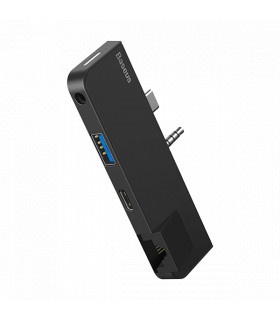 هاب 4 پورت باسئوس مدل MultiFunctional HUB Adapter CAHUB-FG01 مناسب برای Surface Go
