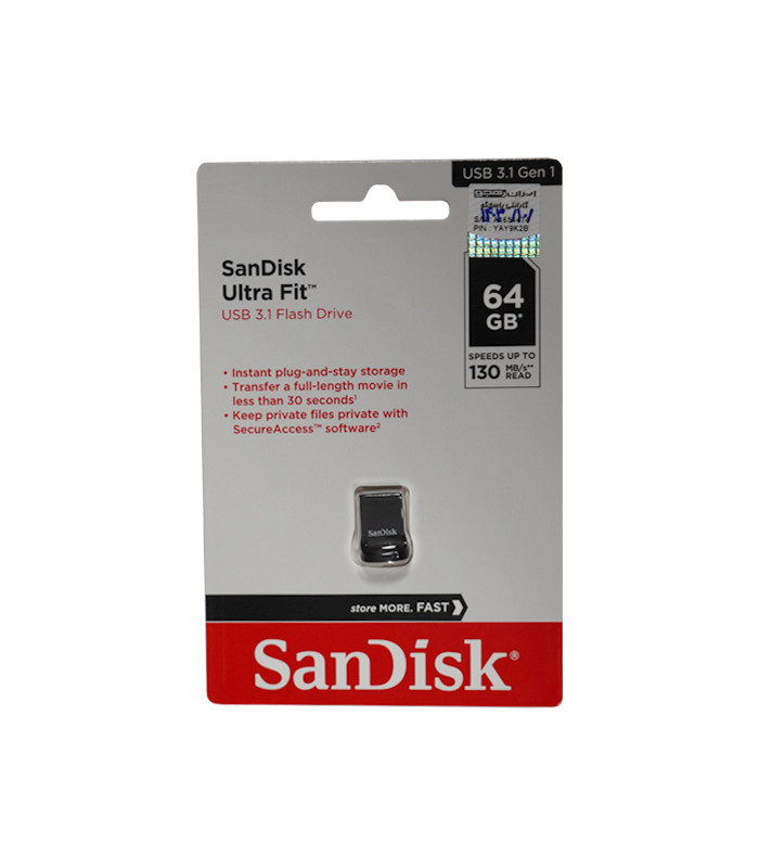 فلش مموری سن دیسک مدل Ultra Fit USB 3.1 CZ430 ظرفیت 64 گیگابایت