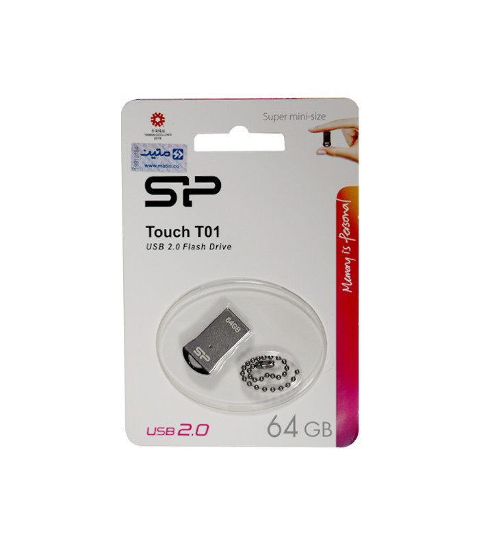 فلش مموری سیلیکون پاور مدل Touch T01 ظرفیت 64 گیگابایت