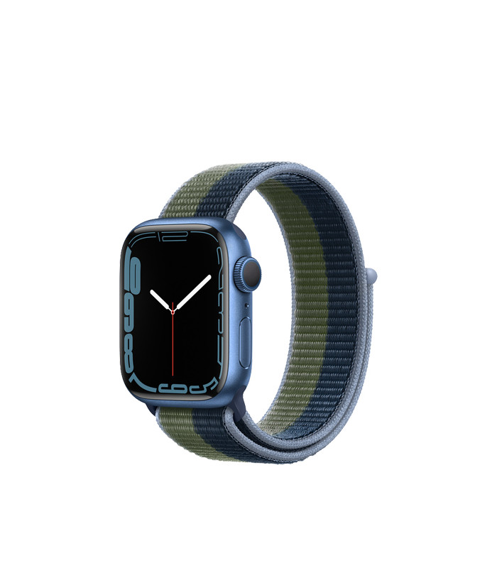 ساعت هوشمند اپل واچ سری 7 مدل Blue Aluminum Case with Sport Loop Band 45mm