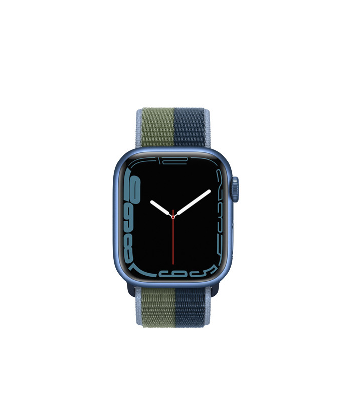 ساعت هوشمند اپل واچ سری 7 مدل Blue Aluminum Case with Sport Loop Band 45mm