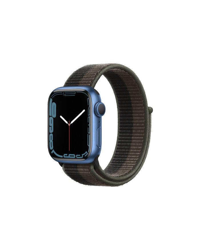 ساعت هوشمند اپل واچ سری 7 مدل Blue Aluminum Case with Sport Loop Band 45mm