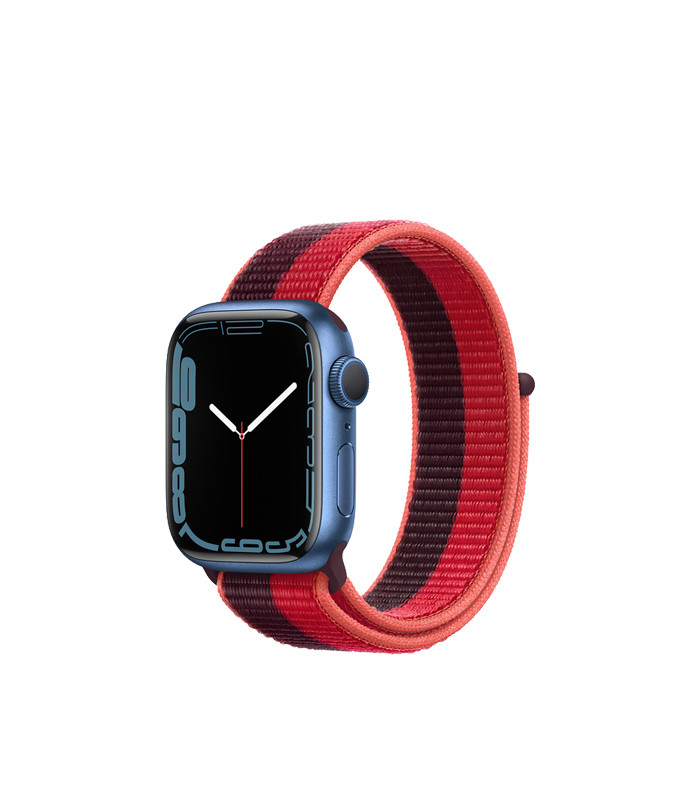 ساعت هوشمند اپل واچ سری 7 مدل Blue Aluminum Case with Sport Loop Band 45mm