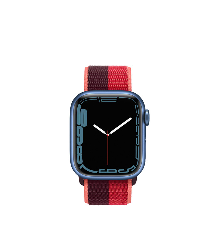 ساعت هوشمند اپل واچ سری 7 مدل Blue Cellular Aluminum Case with Sport Loop Band 41mm