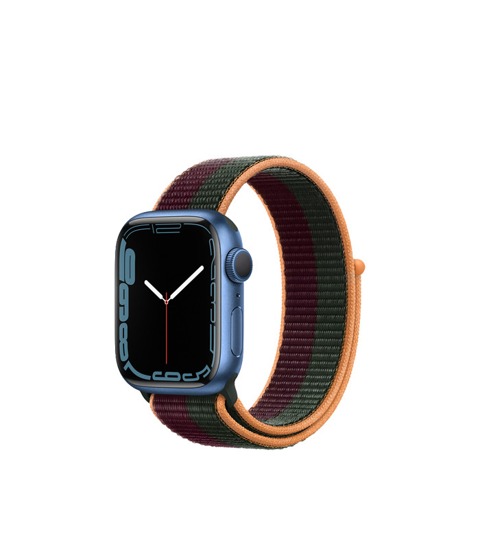 ساعت هوشمند اپل واچ سری 7 مدل Blue Cellular Aluminum Case with Sport Loop Band 45mm