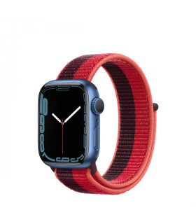 ساعت هوشمند اپل واچ سری 7 مدل Blue Cellular Aluminum Case with Sport Loop Band 45mm