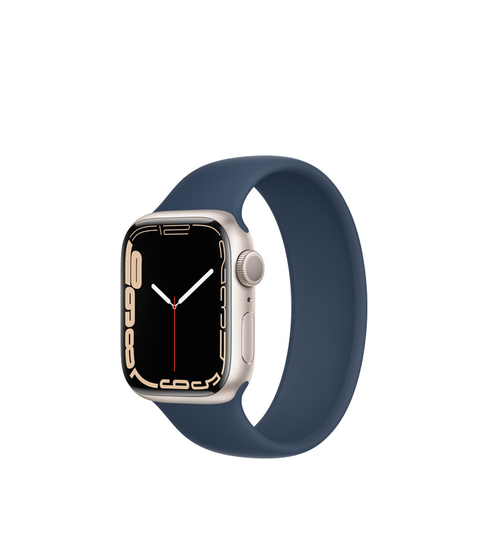 ساعت هوشمند اپل واچ سری 7 مدل Starlight Aluminum Case with Solo Loop Band 45mm