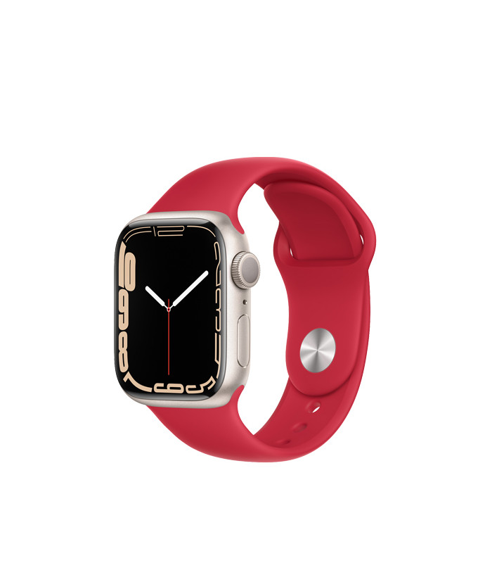 ساعت هوشمند اپل واچ سری 7 مدل Starlight Aluminum Case with Sport Band 41mm