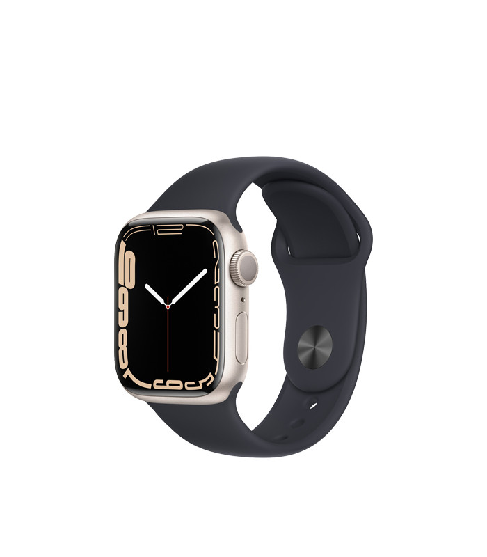 ساعت هوشمند اپل واچ سری 7 مدل Starlight Aluminum Case with Sport Band 45mm