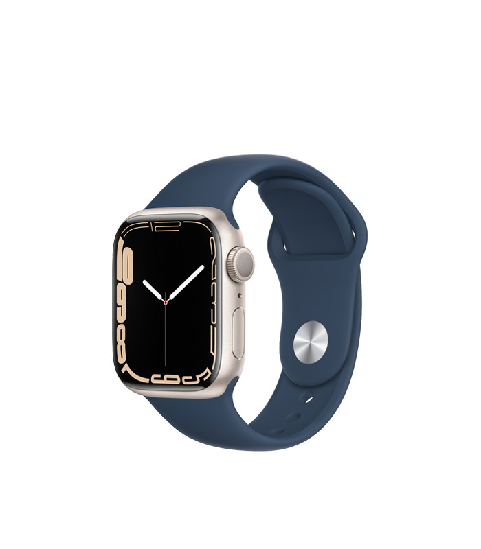 ساعت هوشمند اپل واچ سری 7 مدل Starlight Aluminum Case with Sport Band 45mm