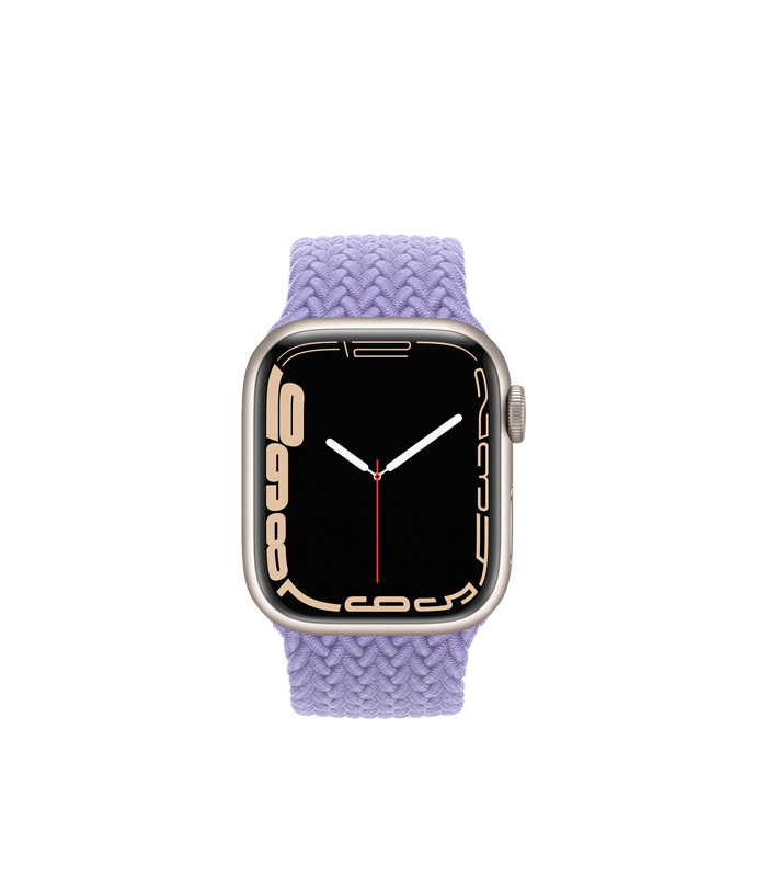 ساعت هوشمند اپل واچ سری 7 مدل Starlight Aluminum Case with Braided Solo Loop Band 41mm