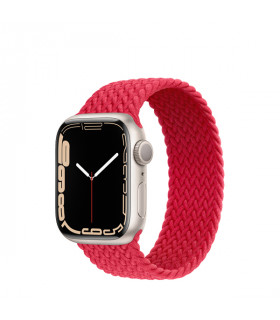 ساعت هوشمند اپل واچ سری 7 مدل Starlight Aluminum Case with Braided Solo Loop Band 45mm