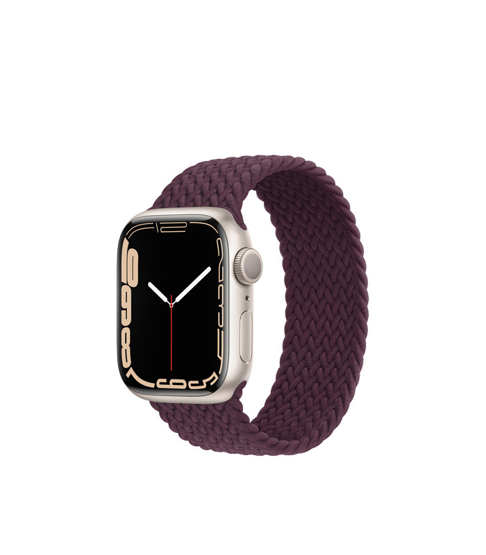 ساعت هوشمند اپل واچ سری 7 مدل Starlight Aluminum Case with Braided Solo Loop Band 41mm
